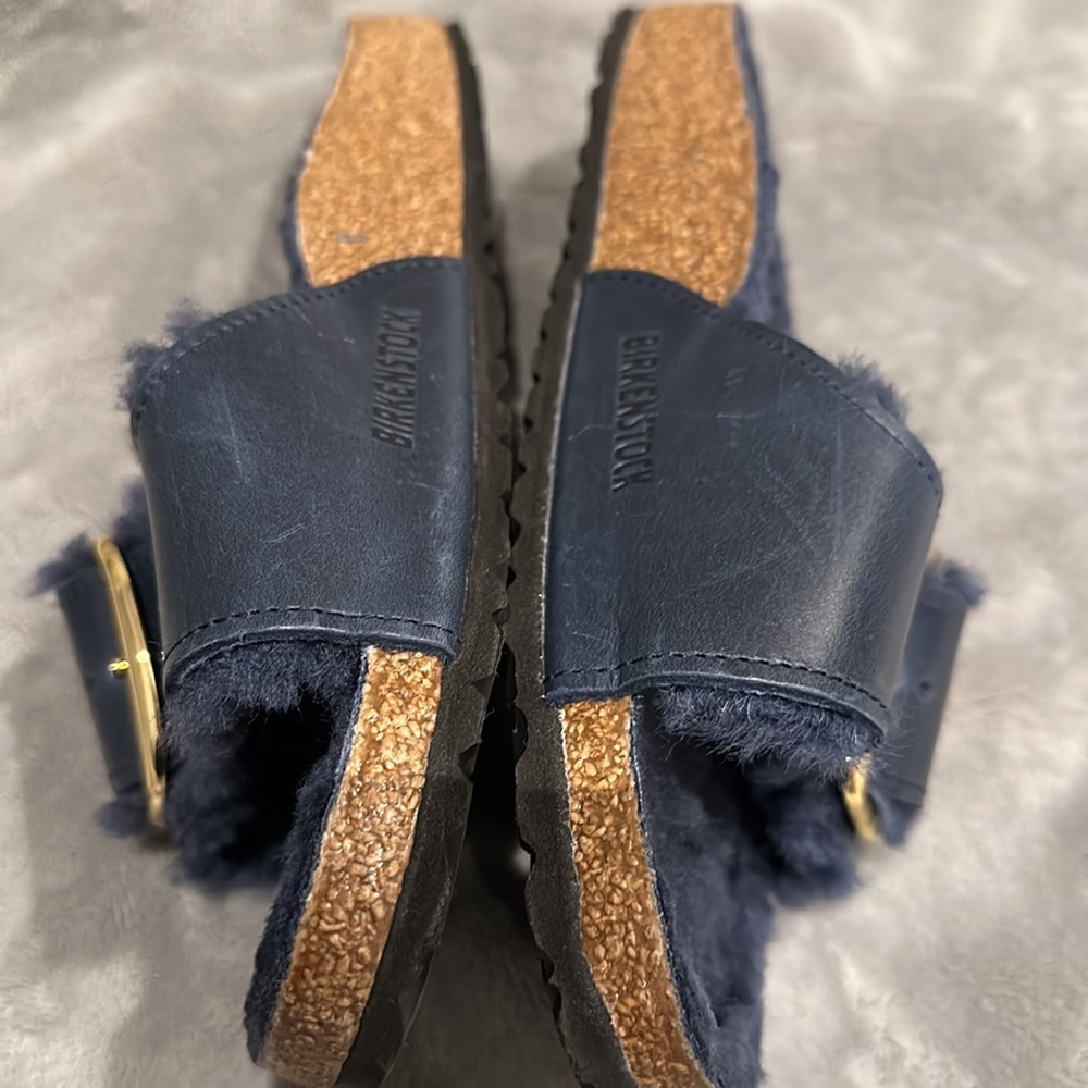 Birkenstock Madrid big buckle Genuine Shearling lined sandals - Picture 5 of 7